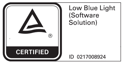 Low blue light certified