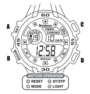 Armitron Watch M1090 Manual Image