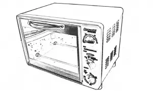 Bravetti Toaster Oven/Rotisserie With Pizza Stone EP277 Manual Image