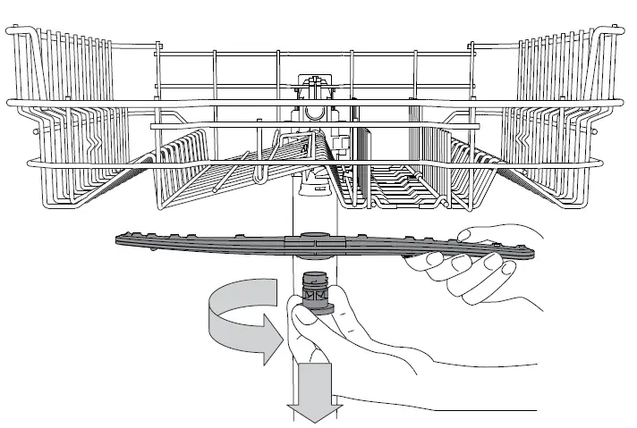 Cleaning spray arms diagram