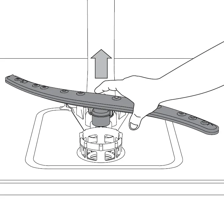 Removing the upper spray arm