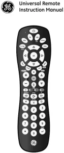 GE 34459 Universal Remote Manual Image