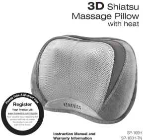 Homedics SP-100H 3D Shiatsu Massage Pillow with Heat manual Image