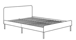 IKEA SLATTUM Upholstered Bed Frame Manual Image