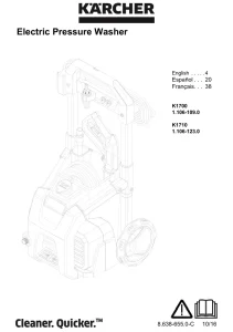 Karcher K1700/ K1710 Electric Pressure Washer Manual Image