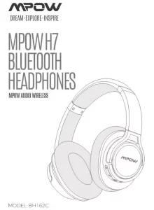 MPOW H7 Bluetooth Headphones manual Image