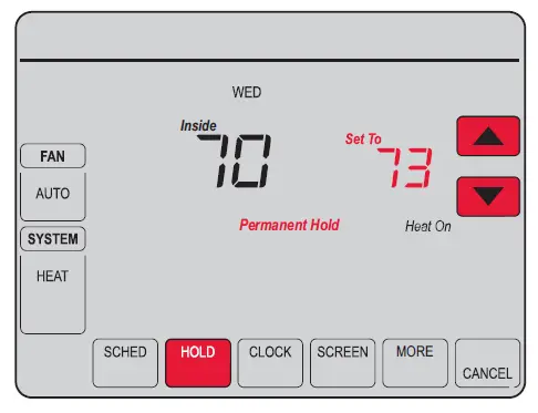 How to permanently override schedules on the Honeywell RTH8580WF thermostat
