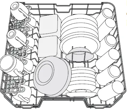 Upper rack visual diagram