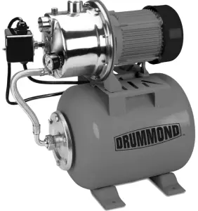 DRUMMOND 1 HP Stainless Steel Shallow Well Pump and Tank Manual Image