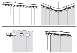 IKEA VIDGA Curtain and Panel Hanging System Manual Image