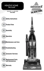 Bissell 16N5 Series Health Home Vacuum manual Image