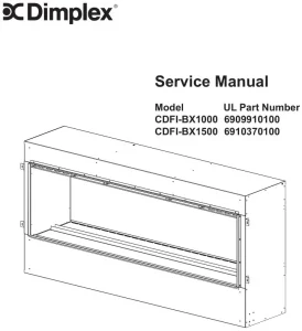 Dimplex CDFI-BX1000 or CDFI-BX1500 Electric Fireplace Service Manual Image