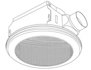 HOMEWERKS 7130-18-BT Bath Fan With Bluetooth Speaker Manual Image