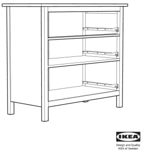 IKEA 103.556.89 HEMNES Chest of 3 Drawers Manual Image