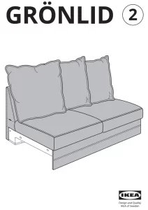 IKEA GRÖNLID 2 Sofa Manual Image