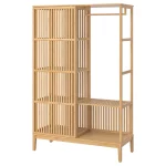 IKEA NORDKISA Open Wardrobe with Sliding Door Bamboo 120x186cm Manual Thumb