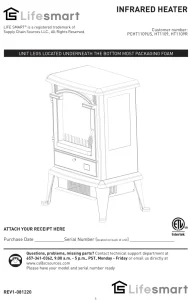 LifeSmart Infrared Heater Manual Image