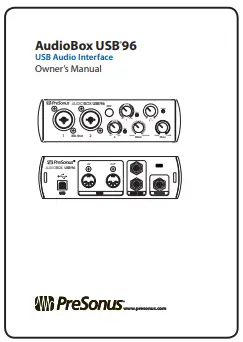 PreSonus AudioBox USB 96 USB Audio Interface » ItsManual