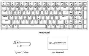 ROYAL KLUDGE RK100 Mechanical Wireless Keyboard Manual Image