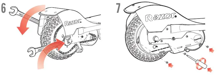 Chain and rear wheel replacement visual instructions part 2