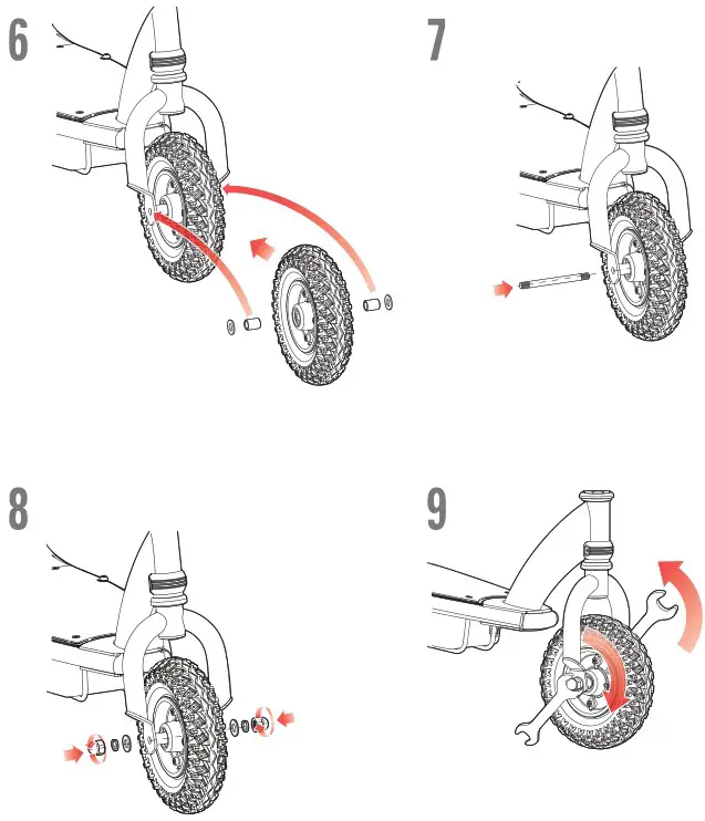 Front wheel replacement visual instructions part 2