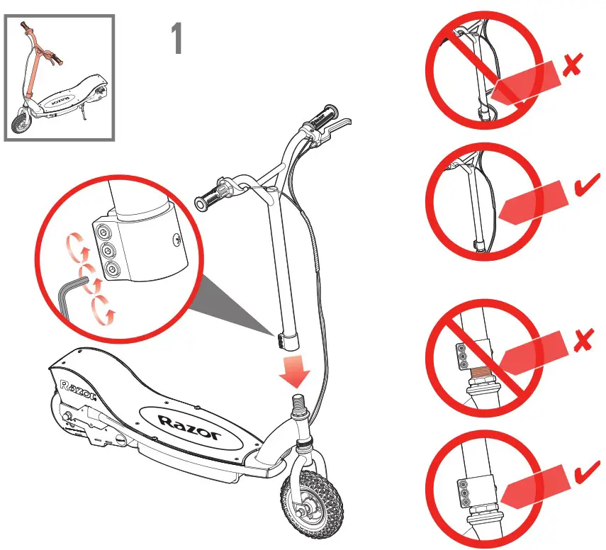 How to assemble the scooter