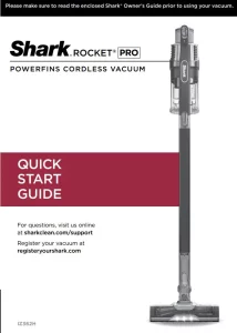 Shark ROCEKT PRO Powerfins Cordless Vacuum manual Image