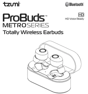 Tzumi ProBuds Metro Series Totally Wireless Earbuds Manual Image