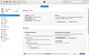 Back up your iPhone, iPad, or iPod touch with iTunes on your PC manual Image