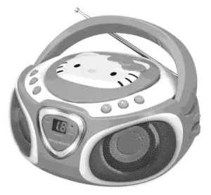 HELLO KITTY KT2025 CD Boombox with AM/FM Stereo Radio Manual Image