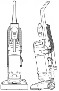 Bissell 1700/1701 Series Powerforce Helix Vacuum front and back