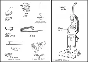 What's in the box diagram of parts