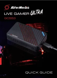 AVerMedia LIVE Gamer Ultra Capture Device manual Image