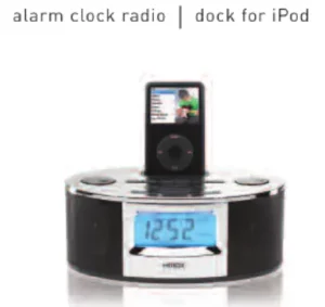 Homedics HMDX-C20 HMDX AUDIO Alarm Clock Radio Dock for iPod manual Image