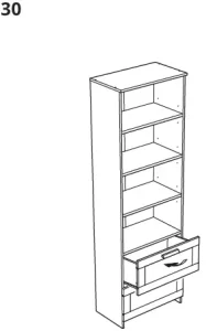 IKEA 903.012.25 BRIMNES Bookcase Manual Image