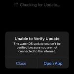 If you see ‘Unable to Verify Update’ when updating Apple Watch Manual Thumb