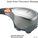 Homedics PAQ-30H Quad Action Percussion Massager Manual Thumb