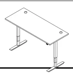 ULINE Adjustable Height Desk H-7033 Manual Thumb