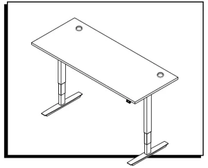 ULINE Adjustable Height Desk H-7033 Manual Image