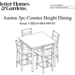Whalenstyle Austen 5pc Counter Height Dining manual Thumb