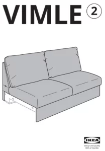 IKEA 093.989.77 VIMLE 2 Seat Sofa Manual Image