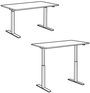 IKEA RODULF 140x80cm Sit/Stand Desk Manual Image