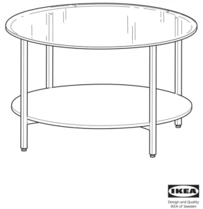 IKEA 002.133.13 VITTSJO Coffee Table Manual Image