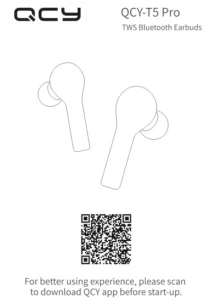 QCY TWS Bluetooth Earbuds QCY-T5 Pro Manual Image