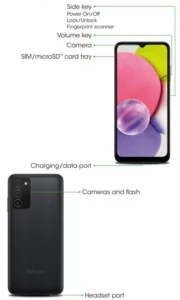 SAMSUNG SM-A037UZKZAIO Galaxy A03s Smartphone Manual Image