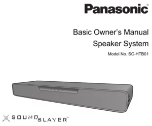 SoundSlayer Speaker System SC-HTB01 Manual Image