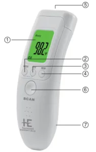 homewell ESSENTIALS V37752 No-Touch Infrared Thermometer Manual Image