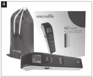 microlife Non Contact Thermometer NC150 BT Manual Image