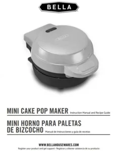 BELLA Mini Cake Pop Maker Manual Image