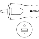 CANYON Car Charger with a Built-In Micro USB Cable Manual Thumb